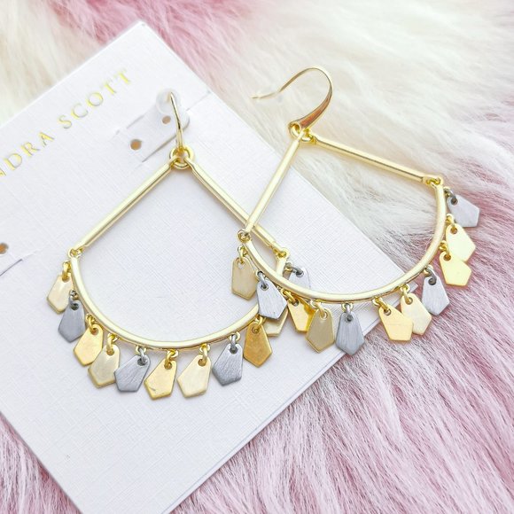 Kendra Scott Mixed Metal Sydney Drop Earrings - Picture 5 of 7